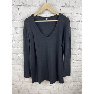 BP Nordstrom Black Cozy V-Neck Tunic Sweater Soft